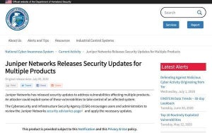 Juniper Networksの複数製品に脆弱性、Junos OSなどが対象