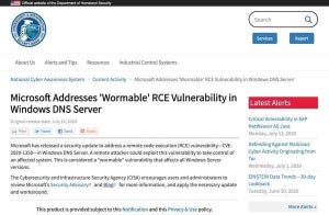 Windows DNSサーバに重大な脆弱性、すべてのWindows Serverに影響