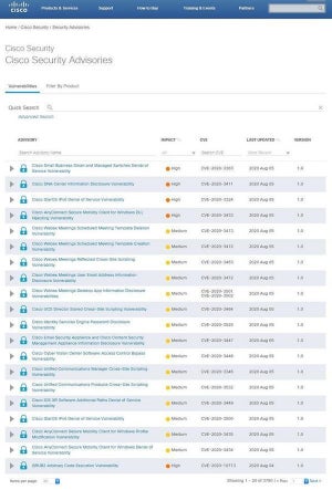 シスコシステムズの複数製品に脆弱性 － セキュリティアップデートがリリース