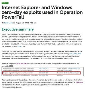 Internet Exprolerのゼロデイ脆弱性を突いた攻撃「Operation PowerFall」とは？