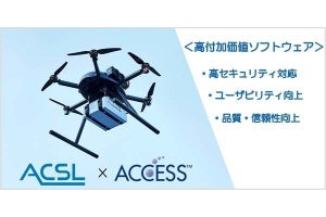 ACSL×ACCESS、高セキュリティ対応産業用ドローンソフト開発で提携