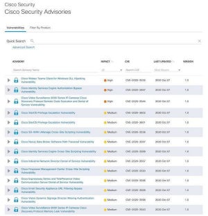 シスコの複数プロダクトに脆弱性、セキュリティアップデートがリリース