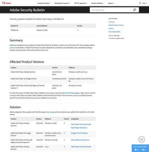 Adobe Flash  Playerに緊急の脆弱性、すぐにアップデートを