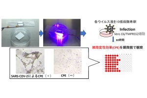 日大とカルテック、光触媒による新型コロナ感染力抑制効果を確認