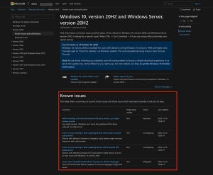 Windows 10秋の最新版、アプデ前に不具合情報をココでチェックしよう