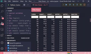 .pyファイルから"Data Viewer"が可能になったVisual Studio Code用拡張機能「Python」