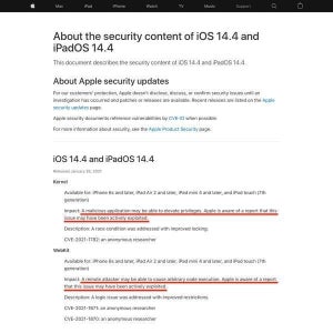 iPhoneやiPadに特権昇格と任意コード実行の脆弱性、直ちにアップデートを