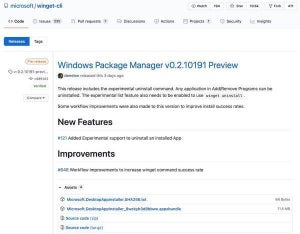 Windows Package Managerでアンインストール機能が利用可能に