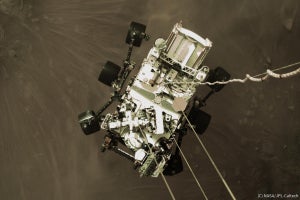 NASA、火星探査車「パーサヴィアランス」が着陸する際に撮影した動画を公開