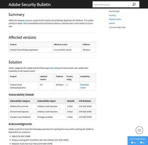 Adobeプロダクトに緊急の脆弱性、直ちにアップデートを