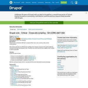 Drupalに緊急の脆弱性、直ちにアップデートを