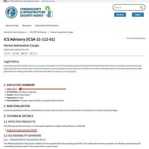 Horner Automation Cscapeに脆弱性、アップデートを