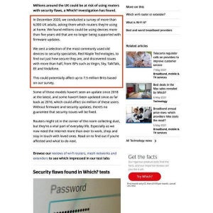 数百万のホームルータに脆弱性、Which?が調査結果報告
