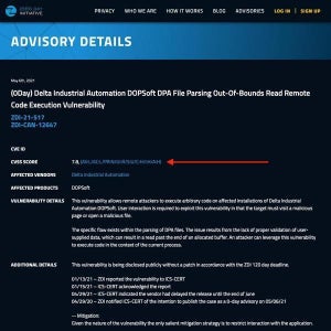 Delta Electronics DOPSoftに脆弱性、アップデートを