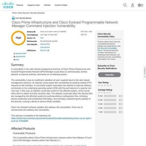 シスコの複数製品に脆弱性、チェックとアップデートを