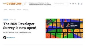 Stack Overflow、2021年の開発者向けアンケート調査を開始