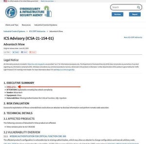 Advantech iViewに緊急の脆弱性、直ちにアップデートを