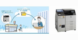 シャープ、コンビニで書類をスキャンしてデータ化できるサービス