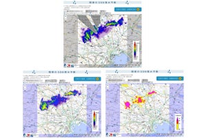 理研など、首都圏で30秒更新・30分後までのゲリラ豪雨予報実験を実施