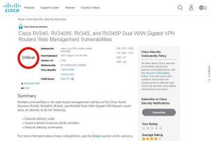 シスコ製ルータに緊急の脆弱性、確認とアップデートを