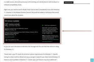 次期Windows 10フィーチャーアップデートにWindows 11対応チェック機能