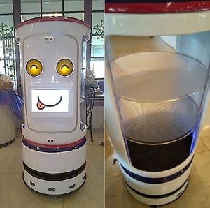 お台場のサイゼリヤ店でAI配膳ロボットの実証