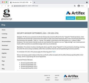 JPCERT/CC、Ghostscriptの任意コマンド実行の脆弱性に注意喚起