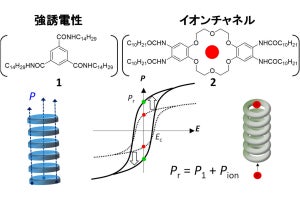 東北大、イオン伝導性と強誘電性が共存した分子集合体構造の開発に成功