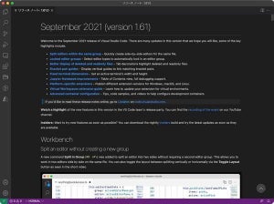 Visual Studio Code September 2021（バージョン1.61）リリース、Microsoft