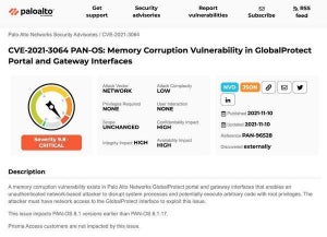 パロアルトのファイアウォール向けOS「PAN-OS」に深刻な脆弱性