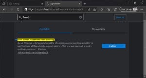 Microsoft Edge 99でスクロール時の動的リフレッシュレートが利用可能に