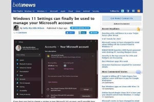 Windows 11、Microsoftアカウントを設定アプリで操作可能に