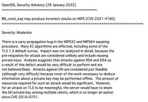 MIPS上で動くOpenSSLに暗号化された通信の解読につながる脆弱性