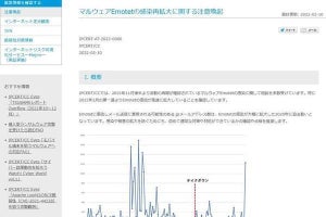 撲滅作戦から1年、マルウェア「Emotet」が急速に再感染拡大 - 警戒を