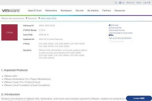 VMware ESXiやWorkstationに緊急の脆弱性、すぐにアップデートを