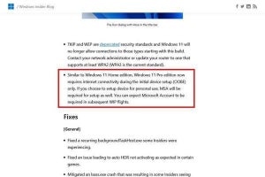 Windows 11 Proも初期セットアップ時にMicrosoftアカウント必須へ？