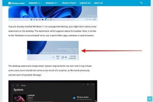 Windows 11、システム要件満たさないメッセージをデスクトップに表示へ