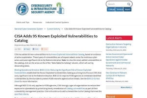米CISA、悪用されている既知の脆弱性95個をデータベースに登録