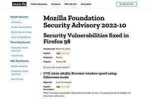 Firefoxに重要な脆弱性、アップデートを