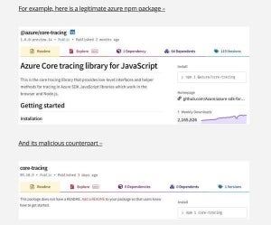 Azure開発者狙った200以上の悪意あるnpmパッケージ確認