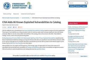 米国当局、66個のサイバー攻撃悪用確認の脆弱性を認定  
