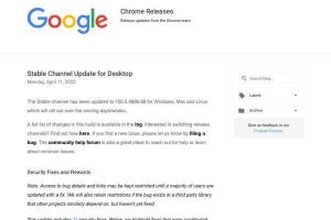 Google Chromeに重要な脆弱性、アップデートを