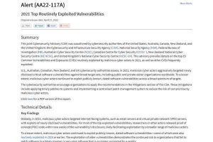 米国当局、サイバー攻撃に悪用されている脆弱性トップ15公開、ただちに確認を