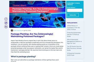 npmに悪意あるパッケージを植え付ける「Package Planting」とは