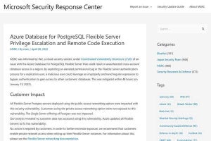 Microsoft Azure、PostgreSQLに不正アクセスできる脆弱性【修正済み】