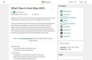 Microsoft Excel、5月の変更点まとめ