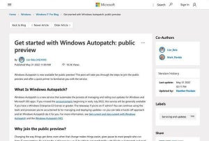 「Windows 自動パッチ」のパブリックレビュー開始 - Microsoft
