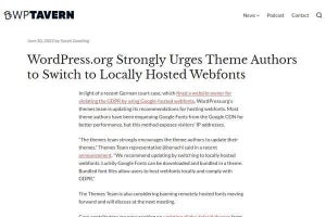 WebフォントはGDPRに抵触？WordPress.orgが書き換えを呼びかけ