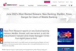 6月マルウェアランキング、Androidから銀行データ盗む「MaliBot」に注意