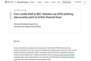 多要素認証を回避するサイバー攻撃、Microsoftが発見